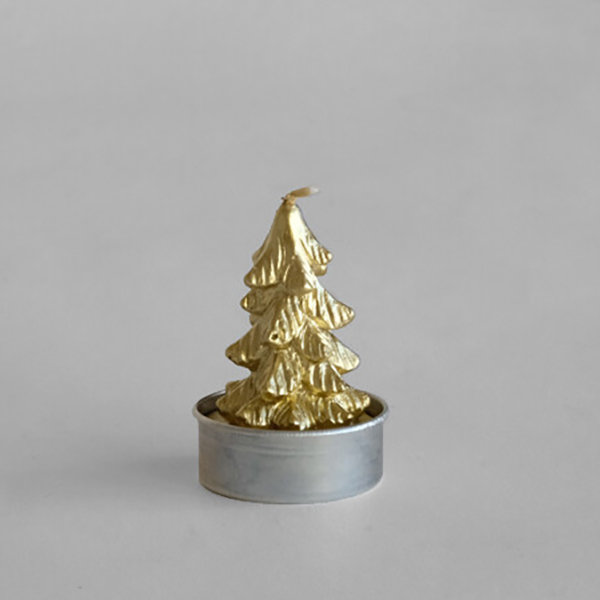 ミニツリーキャンドル【ゴールド】 イメージ画像1