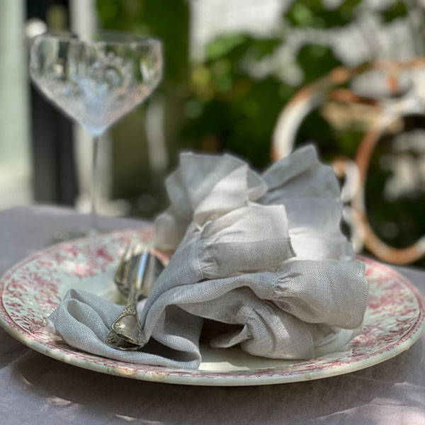 BORGO DELLE TOVAGLIE　フリルナプキン 【mastic】 イメージ画像1