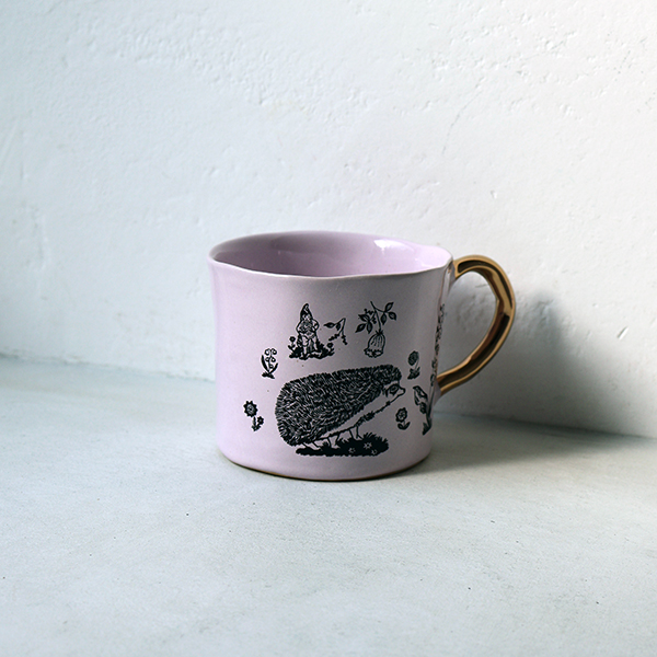 NATHALIE LETE midium coffee cup 'Glam' 【ハリネズミ】 イメージ画像1
