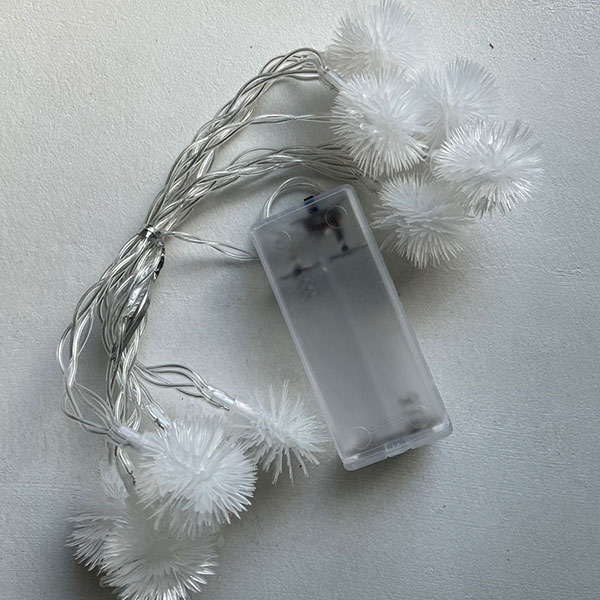 【LED】綿毛 ガーランド（1.5m） イメージ画像4