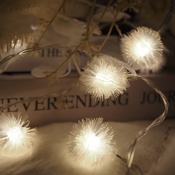 【LED】綿毛 ガーランド（3.0m） イメージ画像1