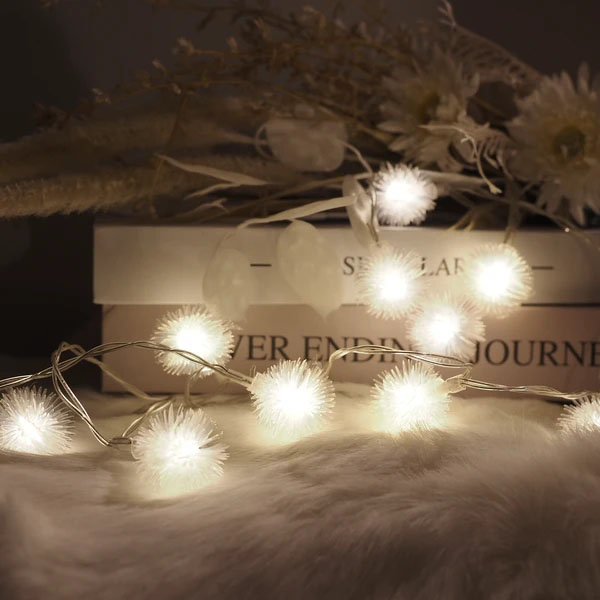 【LED】綿毛 ガーランド（3.0m）