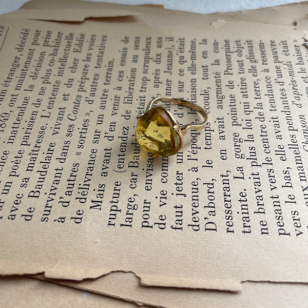 イエローヴィンテージガラスリング イメージ画像4