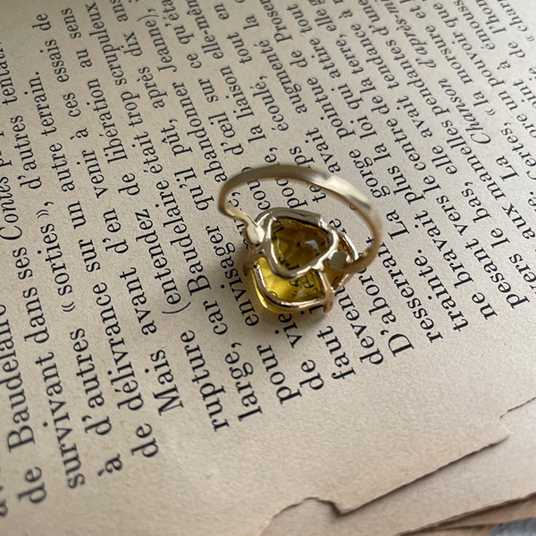 イエローヴィンテージガラスリング イメージ画像5