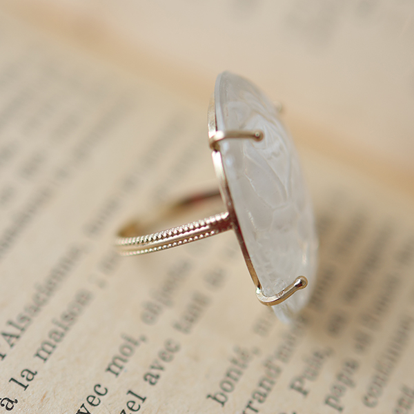 ヴィンテージガラスローズリング イメージ画像3